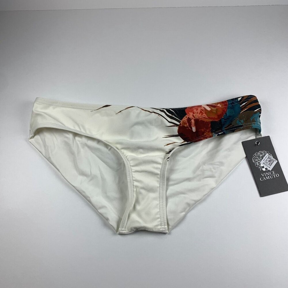 Vince Camuto Bikini Bottom Women's Small White Swimwear Summer Beach Pull-On‎